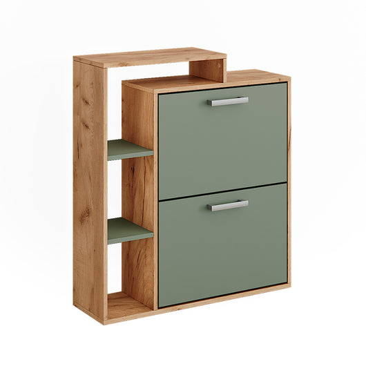 Vicco Scarpiera Goldkraft rovere/verde 80 x 90 cm