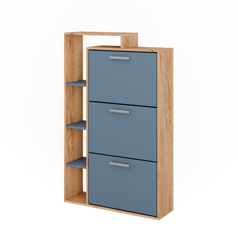 Vicco Appendiabiti Goldkraft rovere/blu 80 x 128.3 cm con 3 scomparti