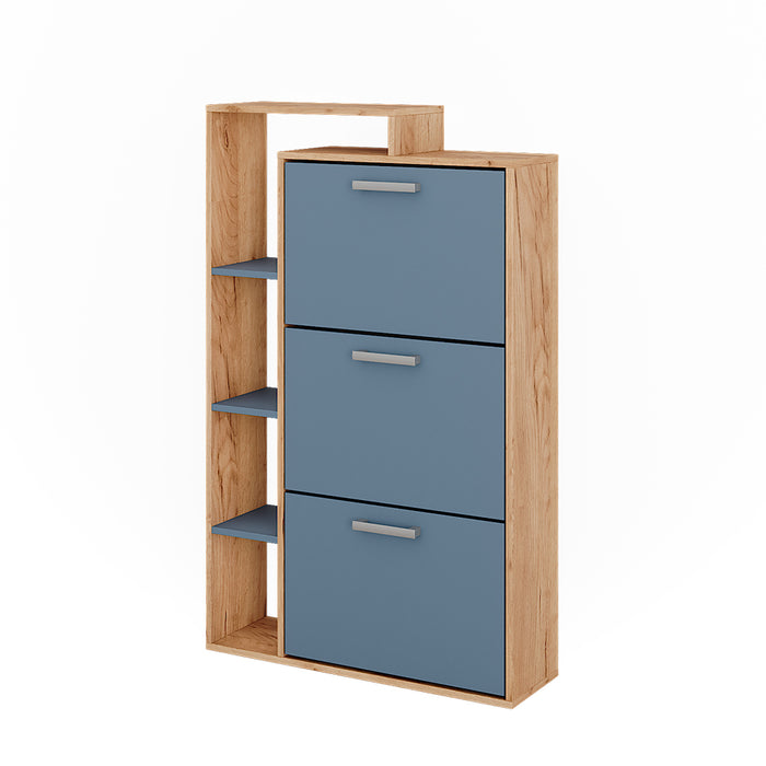Vicco Appendiabiti Goldkraft rovere/blu 80 x 128.3 cm con 3 scomparti