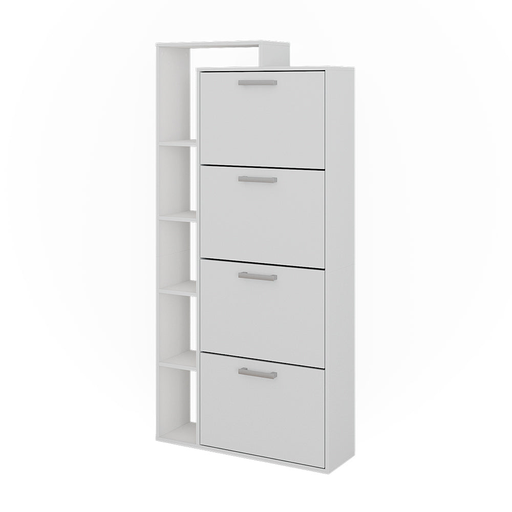 Vicco Scarpiera da ingresso Bianco 80 x 166.1 cm con 4 scomparti
