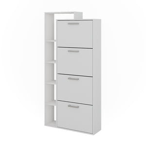 Vicco Scarpiera da ingresso Bianco 80 x 166.1 cm con 4 scomparti