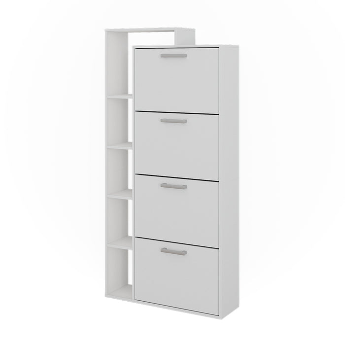 Vicco Scarpiera da ingresso Bianco 80 x 166.1 cm con 4 scomparti