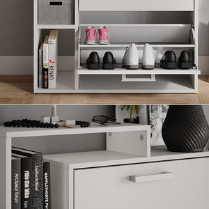 Vicco Scarpiera da ingresso Bianco 80 x 166.1 cm con 4 scomparti