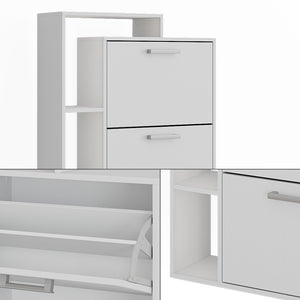 Vicco Scarpiera da ingresso Bianco 80 x 166.1 cm con 4 scomparti