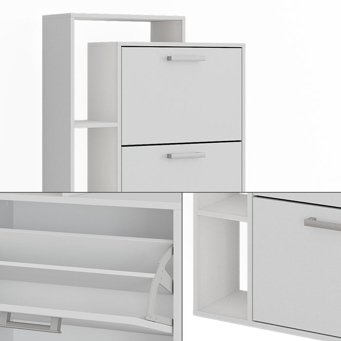 Vicco Scarpiera da ingresso Bianco 80 x 166.1 cm con 4 scomparti