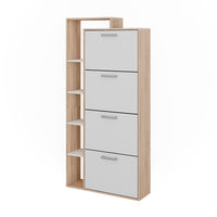 Vicco Scarpiera da ingresso Bianco/Sonoma 80 x 166.1 cm con 4 scomparti