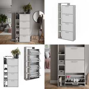 Vicco Scarpiera da ingresso Bianco/cemento 80 x 166.1 cm