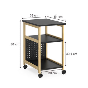 Vicco Carrello Nero 36 x 51 cm