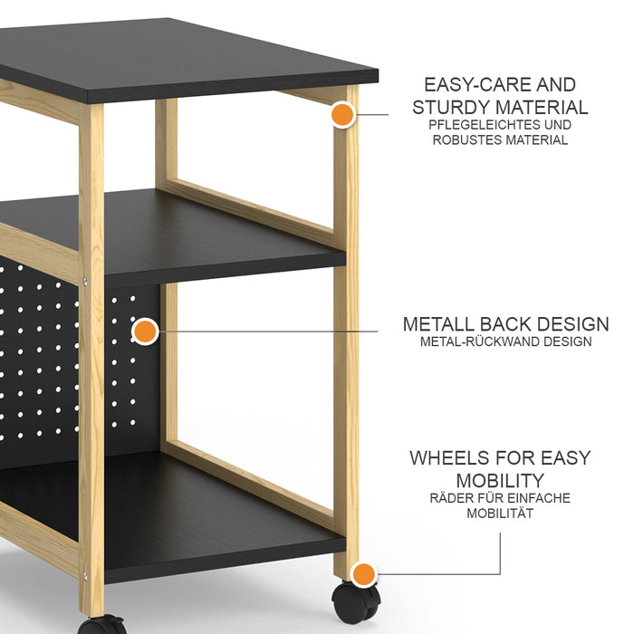 Vicco Carrello Nero 36 x 51 cm