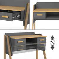 Vitalispa Scrivania Grigio/quercia 97 x 51 cm