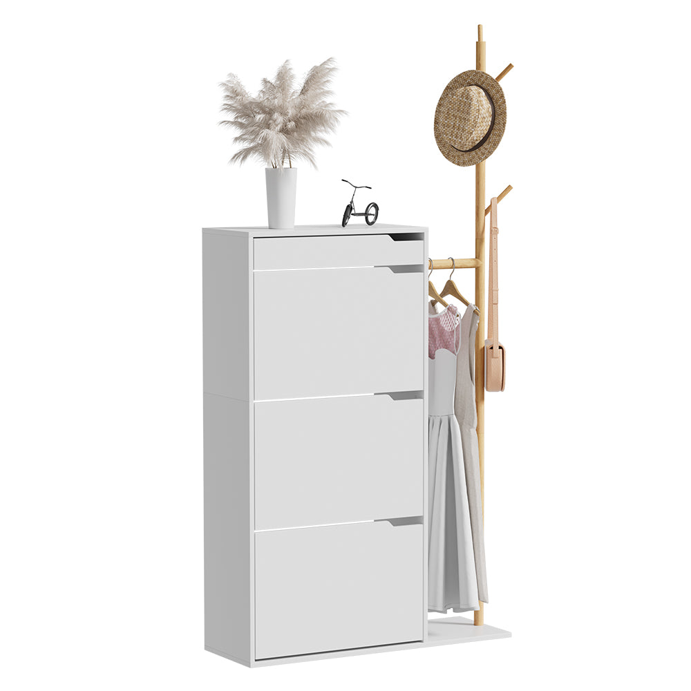 Vicco Mobile porta scarpe Bianco 90 x 181.5 cm con 3 scomparti, 1 cassetto