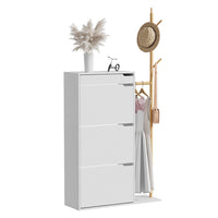 Vicco Mobile porta scarpe Bianco 90 x 181.5 cm con 3 scomparti, 1 cassetto