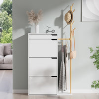 Vicco Mobile porta scarpe Bianco 90 x 181.5 cm con 3 scomparti, 1 cassetto