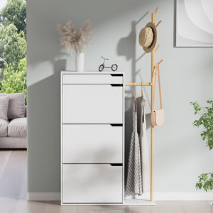 Vicco Mobile porta scarpe Bianco 90 x 181.5 cm con 3 scomparti, 1 cassetto