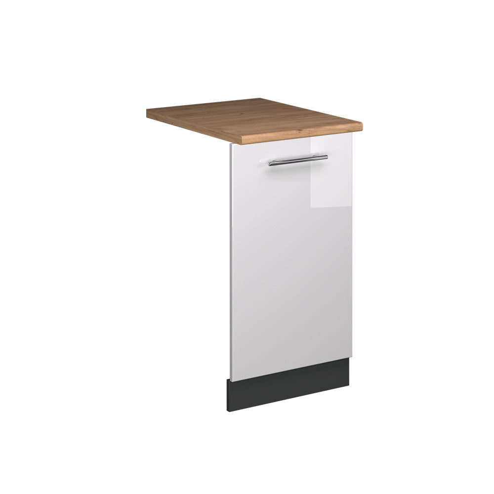 Vicco Pannello frontale della lavastoviglie Bianco lucido 45 cm , PL Rovere