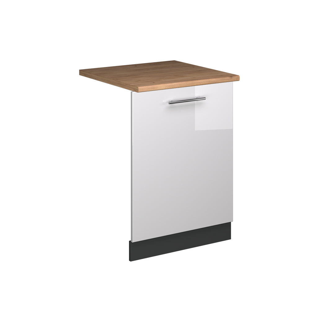 Vicco Pannello frontale della lavastoviglie Bianco lucido 60 cm , PL Rovere