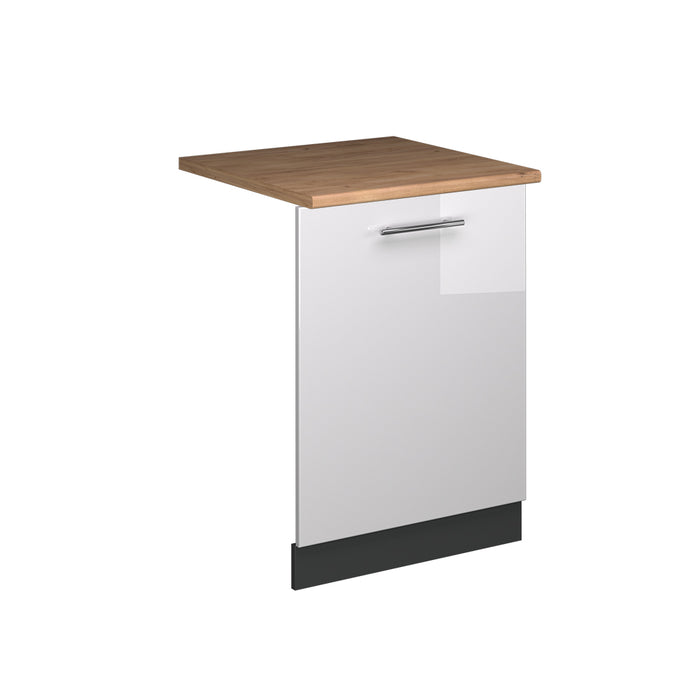 Vicco Pannello frontale della lavastoviglie Bianco lucido 60 cm , PL Rovere