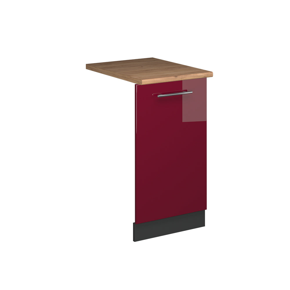 Vicco Pannello frontale della lavastoviglie Rosso bordeaux lucido 45 cm , PL Rovere