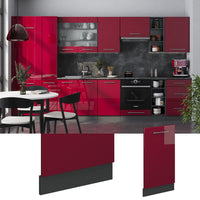 Vicco Pannello frontale della lavastoviglie Rosso bordeaux lucido 45 cm , PL Antracite
