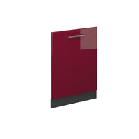Vicco Pannello frontale della lavastoviglie Rosso bordeaux lucido 60 cm senza piano di lavoro