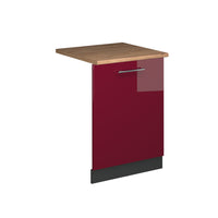 Vicco Pannello frontale della lavastoviglie Rosso bordeaux lucido 60 cm , PL Rovere