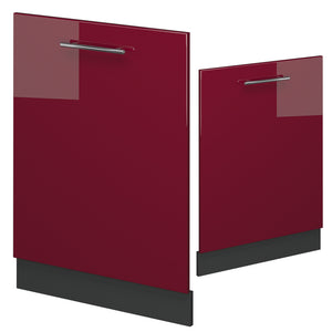 Vicco Pannello frontale della lavastoviglie Rosso bordeaux lucido 60 cm , PL Antracite