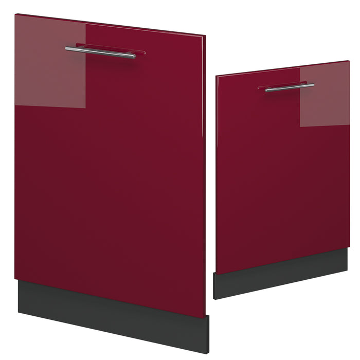 Vicco Pannello frontale della lavastoviglie Rosso bordeaux lucido 60 cm , PL Antracite