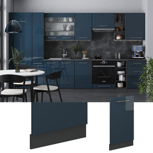 Vicco Pannello frontale della lavastoviglie Blu scuro lucido 45 cm , PL Marmo