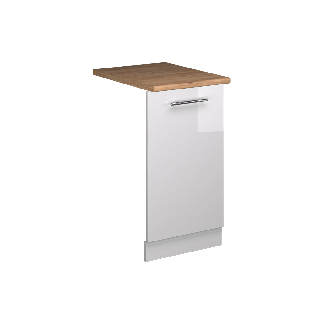 Vicco Pannello frontale della lavastoviglie Bianco lucido 45 cm , PL Rovere