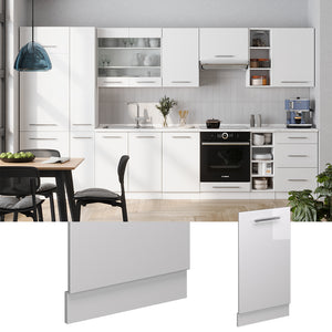Vicco Pannello frontale della lavastoviglie Bianco lucido 45 cm , PL Rovere