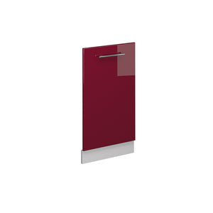 Vicco Pannello frontale della lavastoviglie Rosso bordeaux lucido 45 cm senza piano di lavoro