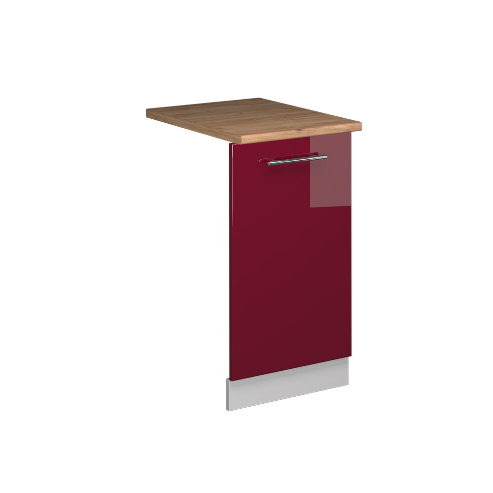 Vicco Pannello frontale della lavastoviglie Rosso bordeaux lucido 45 cm , PL Rovere