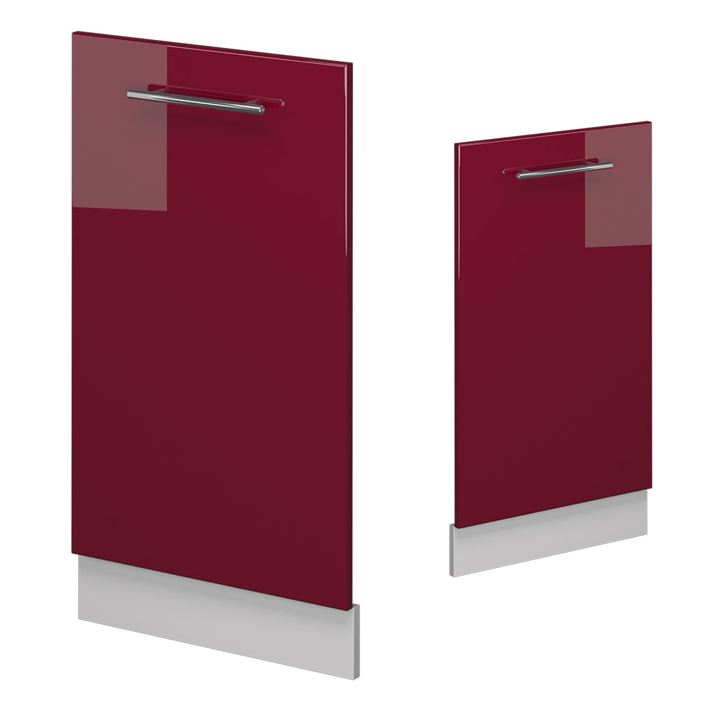 Vicco Pannello frontale della lavastoviglie Rosso bordeaux lucido 45 cm , PL Antracite