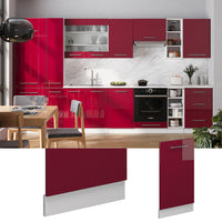 Vicco Pannello frontale della lavastoviglie Rosso bordeaux lucido 45 cm , PL Antracite
