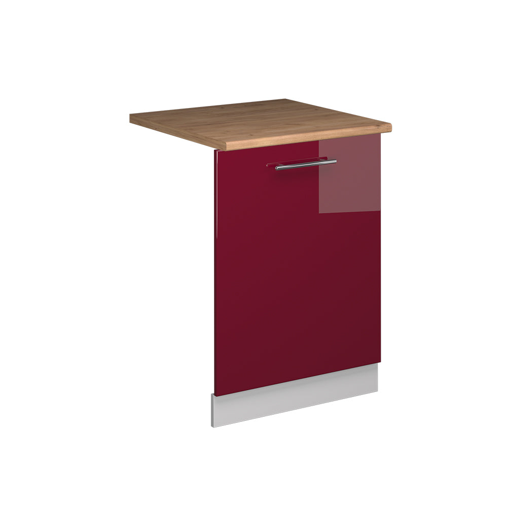 Vicco Pannello frontale della lavastoviglie Rosso bordeaux lucido 60 cm , PL Rovere