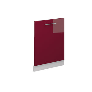 Vicco Pannello frontale della lavastoviglie Rosso bordeaux lucido 60 cm senza piano di lavoro