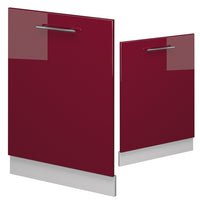 Vicco Pannello frontale della lavastoviglie Rosso bordeaux lucido 60 cm , PL Marmo
