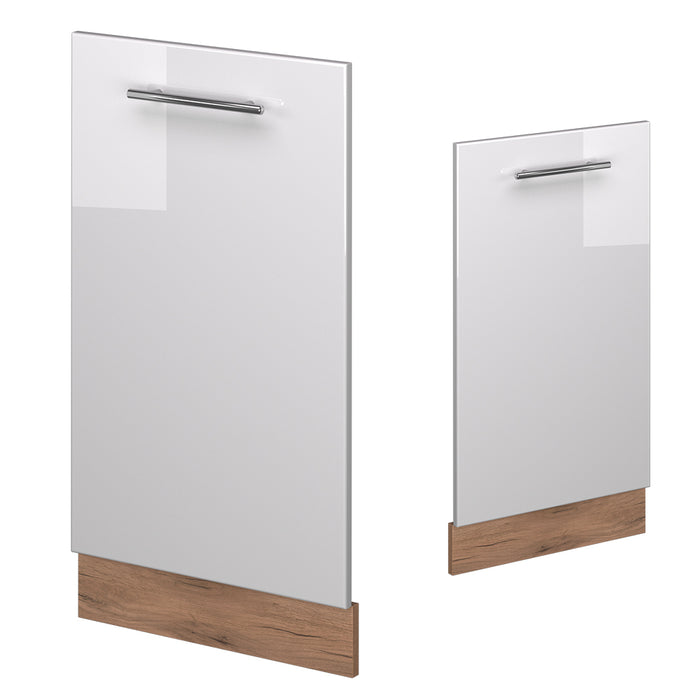 Vicco Pannello frontale della lavastoviglie Bianco lucido 45 cm senza piano di lavoro