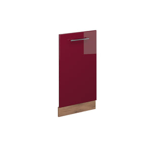 Vicco Pannello frontale della lavastoviglie Rosso bordeaux lucido 45 cm senza piano di lavoro