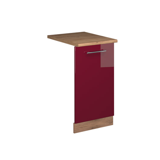 Vicco Pannello frontale della lavastoviglie Rosso bordeaux lucido 45 cm , PL Rovere