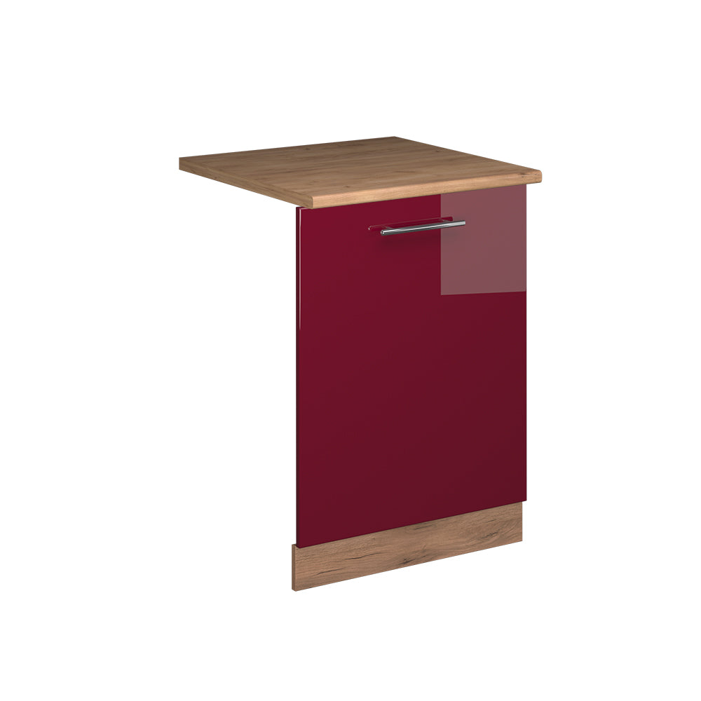 Vicco Pannello frontale della lavastoviglie Rosso bordeaux lucido 60 cm , PL Rovere