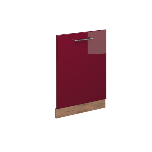Vicco Pannello frontale della lavastoviglie Rosso bordeaux lucido 60 cm senza piano di lavoro