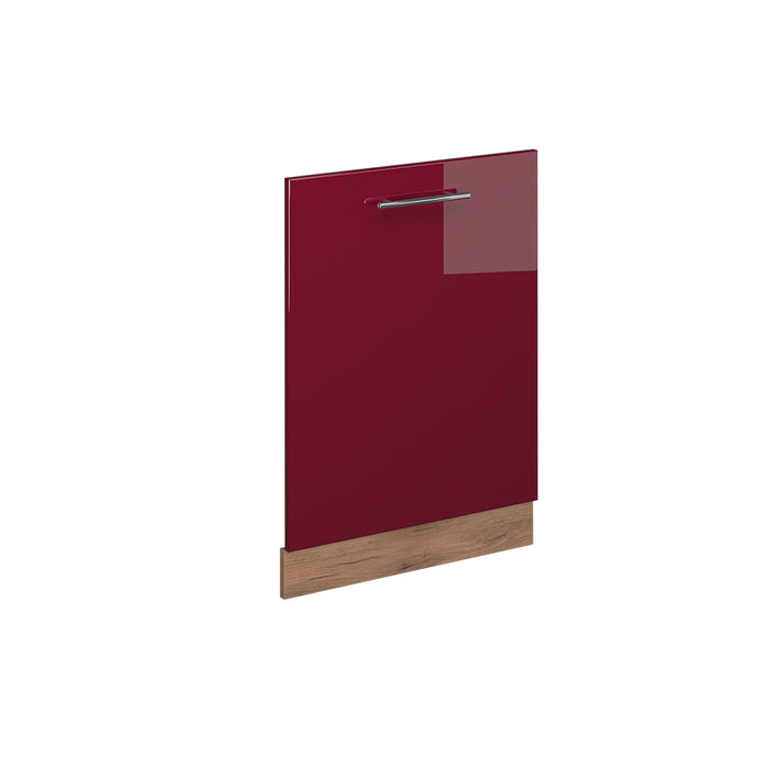 Vicco Pannello frontale della lavastoviglie Rosso bordeaux lucido 60 cm senza piano di lavoro