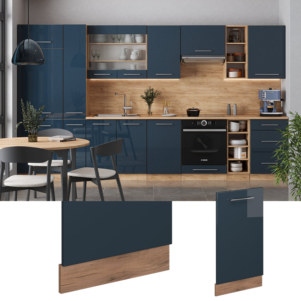 Vicco Pannello frontale della lavastoviglie Blu scuro lucido 45 cm , PL Antracite