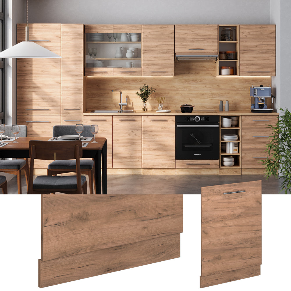 Vicco Pannello frontale della lavastoviglie Quercia dorata 60 cm senza piano di lavoro