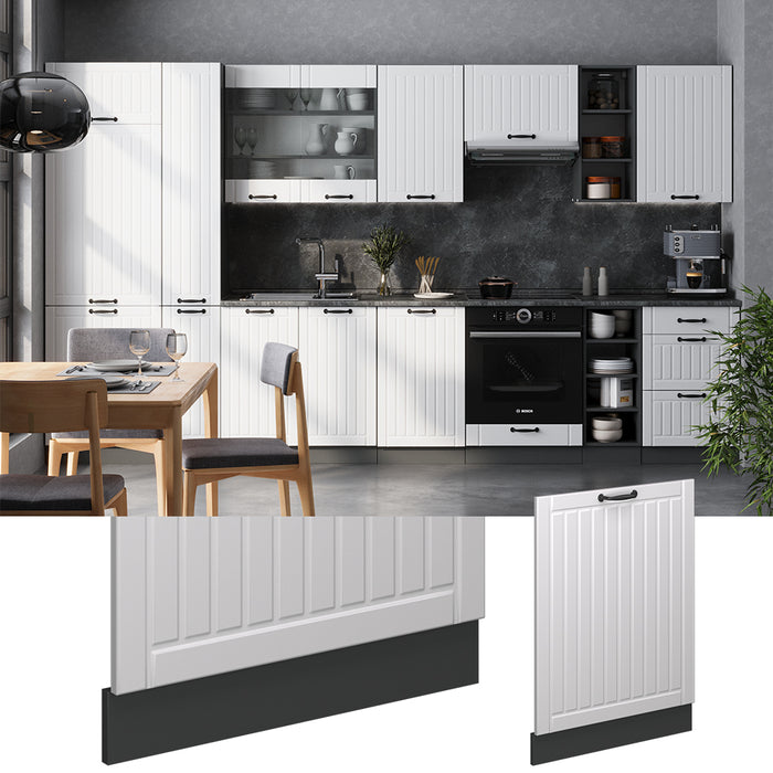 Vicco Pannello frontale della lavastoviglie Bianco casa di campagna 60 cm , PL Marmo