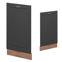 Vicco Pannello frontale della lavastoviglie Landhaus antrazit-oro 45 cm senza piano di lavoro