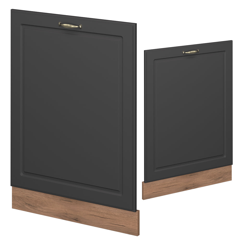 Vicco Pannello frontale della lavastoviglie Landhaus antrazit-oro 60 cm senza piano di lavoro