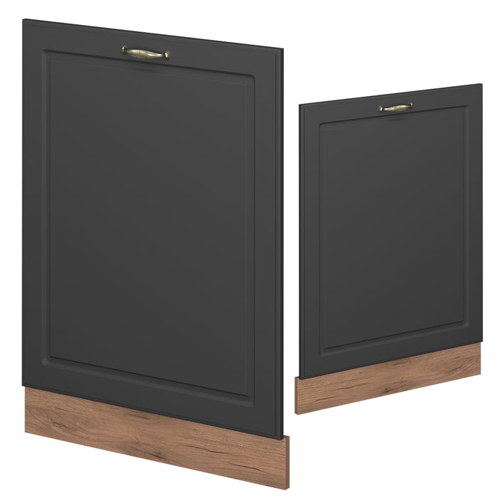 Vicco Pannello frontale della lavastoviglie Landhaus antrazit-oro 60 cm , PL Rovere