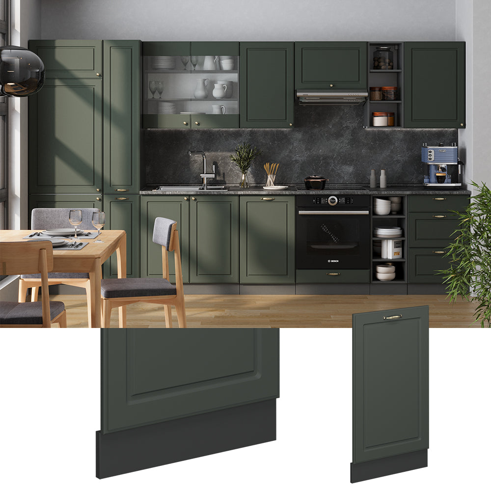 Vicco Pannello frontale della lavastoviglie Verde-oro Country House 45 cm senza piano di lavoro